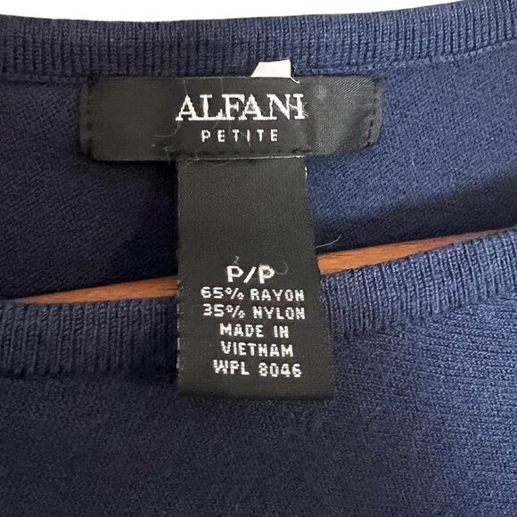 Alfani Petites Asymmetrical Crewneck Shirt - Picture 5 of 7